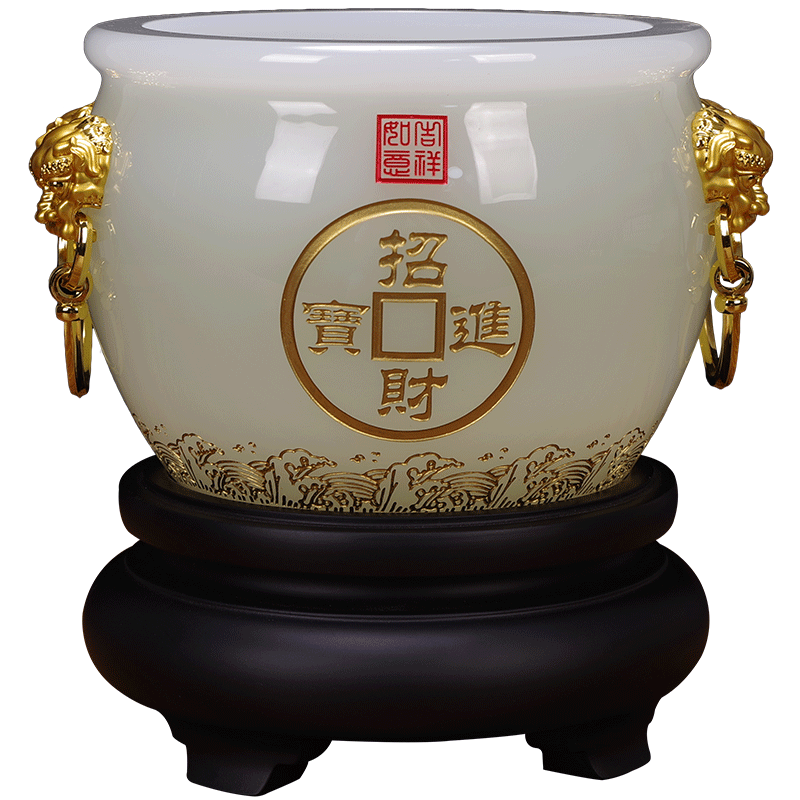 玉石招财进宝办公室开业工艺品