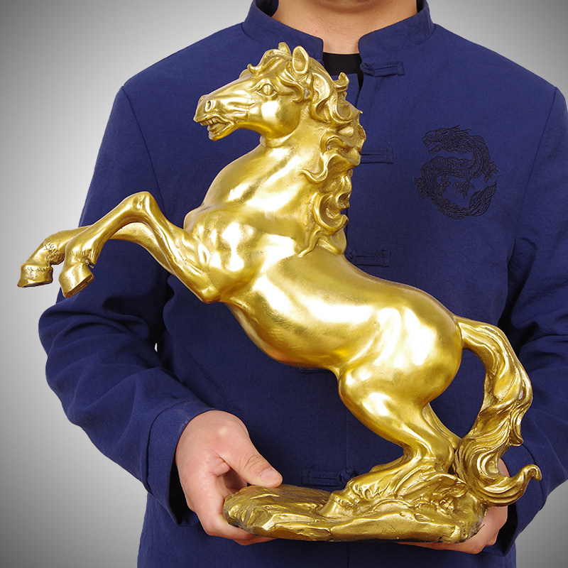 铜马摆件纯铜生肖马到成功办公室家居客厅桌面风水装饰品开业送礼