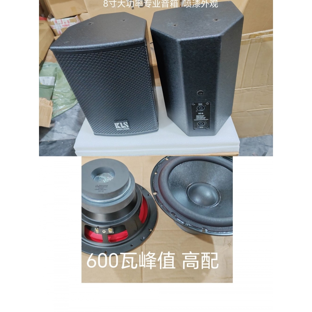 高端6.5寸8寸专业舞台音响600瓦钢琴烤漆喷漆音箱白色家用KTV音箱