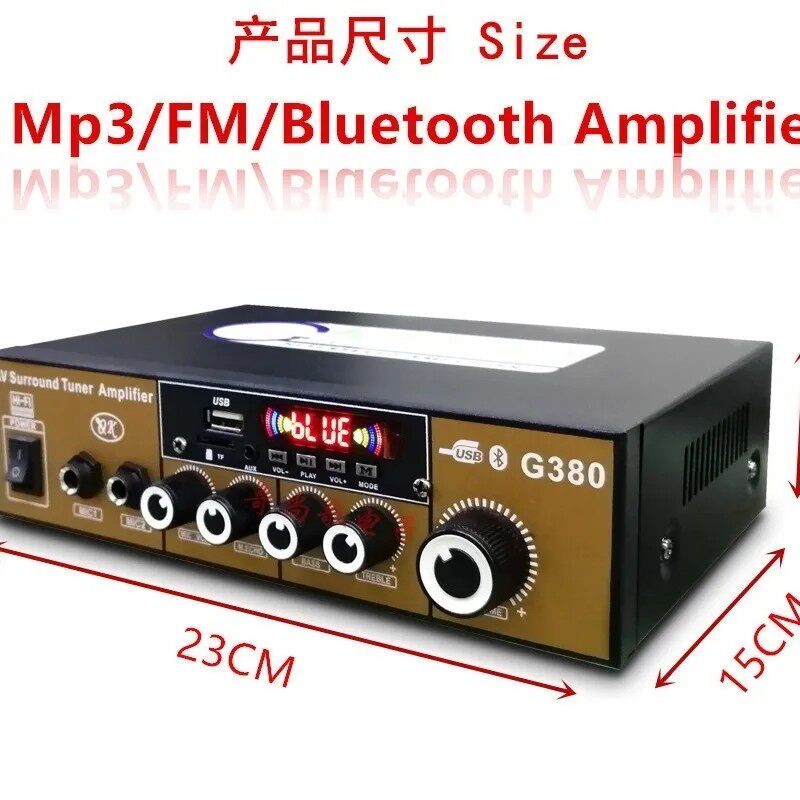 促销G380纯数字功放机300瓦车载蓝牙优盘卡包舞台音响专业功放机
