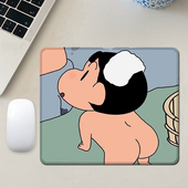 可爱卡通蜡笔小新电脑鼠标垫小号锁边笔记本游戏男女生超大滑鼠垫