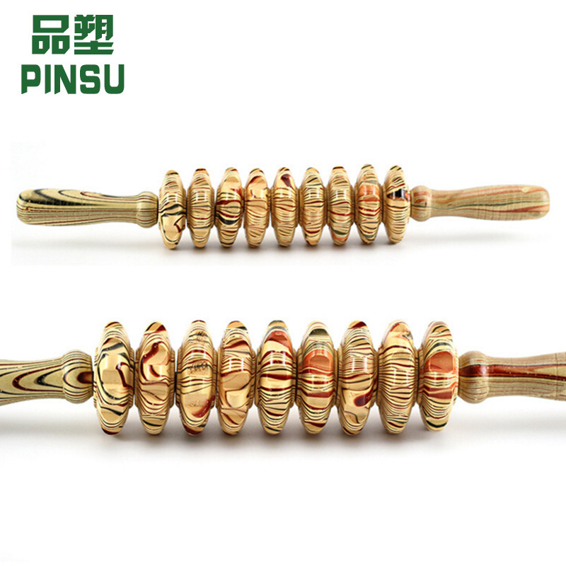 Wooden 9-Wheel Back Abdominal Massager木制九轮腹部背部按摩器