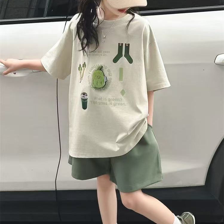 大童网红炸街夏季两件套儿童装