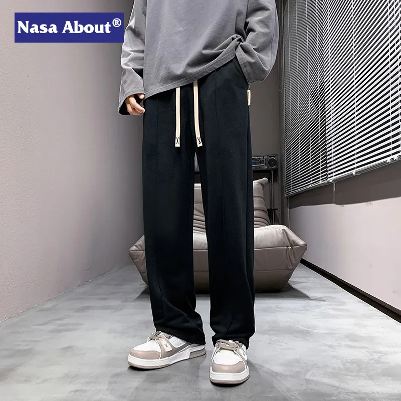 NASA裤子男士春夏季潮牌宽松直筒休闲长裤男款潮流男生垂感运动裤