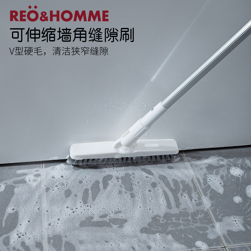 地板刷刮水一体卫生间厕所浴室长柄可伸缩二合一清洁硬毛刷地刷子