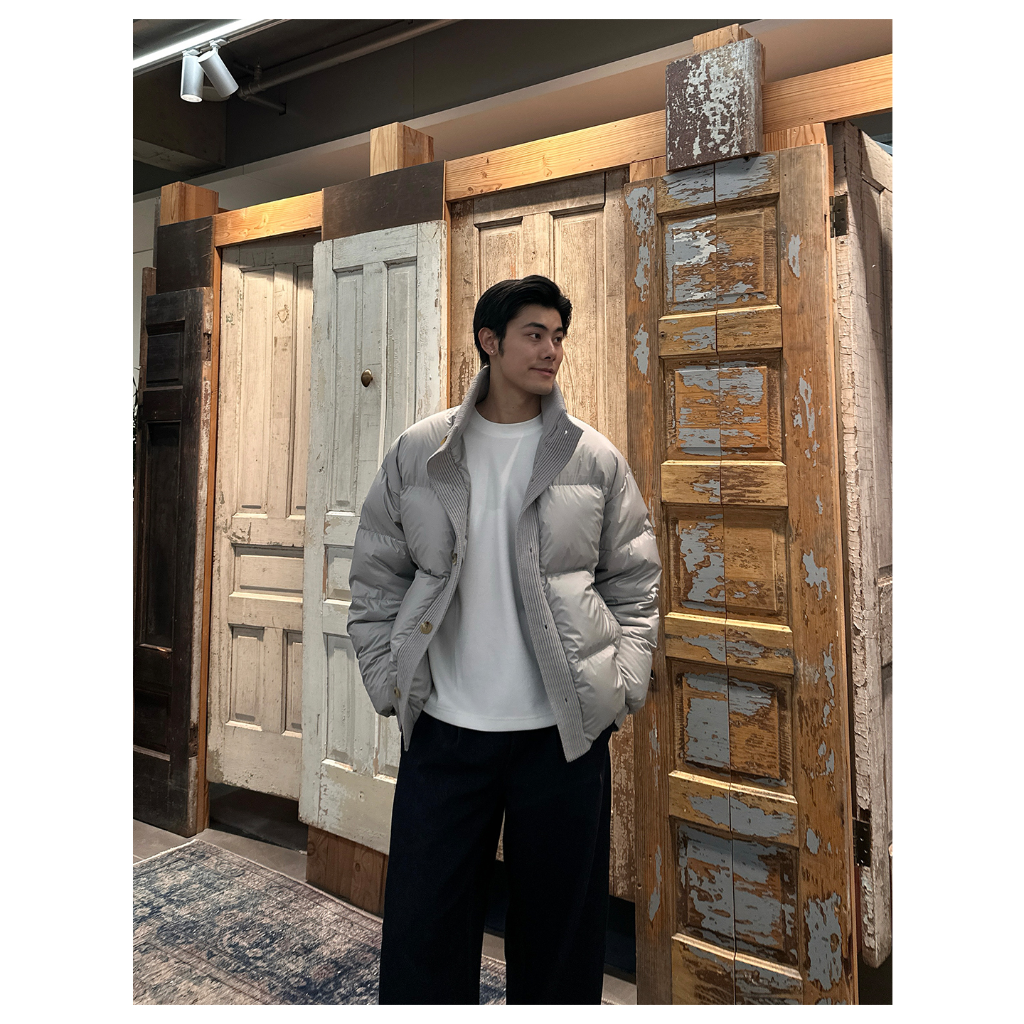 ZICHENG 2025冬季新款时尚百搭宽松短款立领加厚面包服羽绒服男