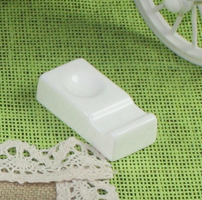 纯白筷子架唐山骨质瓷酒店摆台家用筷托勺子两用餐具