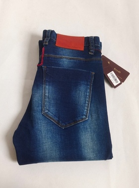 品牌库存尾货断码清仓女士蓝色直筒牛仔裤修身百搭休闲长裤潮流