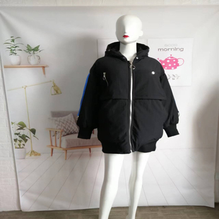 棉服女中长款韩版宽松冬季加厚棉衣面包服潮款女士连帽外套无毛领