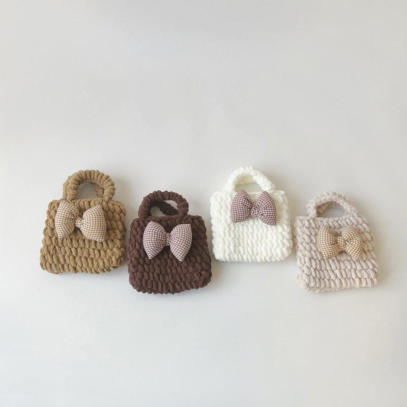 ins儿童手提包韩版宝宝蝴蝶结收纳包拍照装饰包零食包可爱手拿包