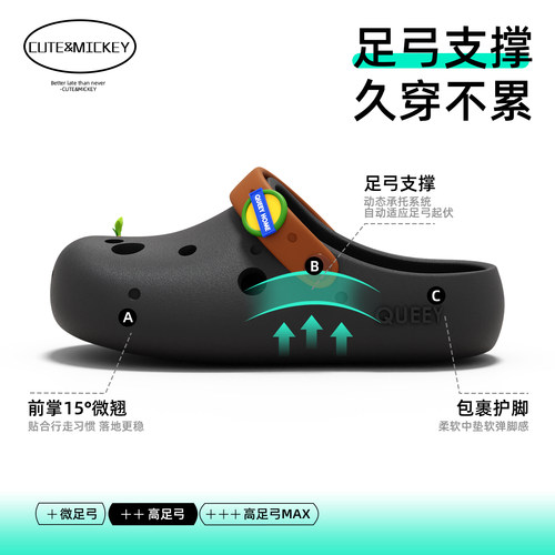 抑菌防臭足弓洞洞鞋男士夏季外穿