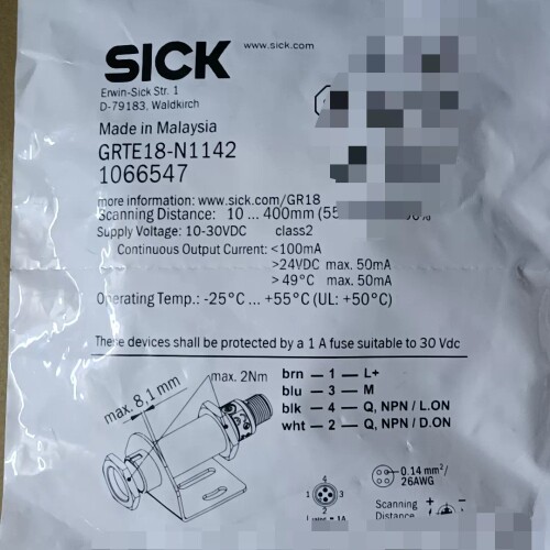 寻《《SICK西克光电传感器GRTE18-N1142，马来西亚制造