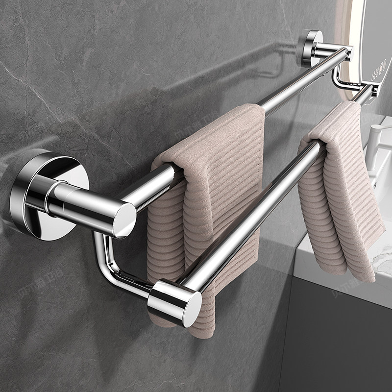 贝尔雅毛巾杆毛巾架304不锈钢