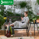 公园椅户外长椅阳台双人长凳休闲铸铝长条公园椅防腐靠背休息椅