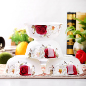 莹辰达 餐具碗 套装 6英寸骨瓷面碗 创意陶瓷碗大碗汤碗米饭碗韩式