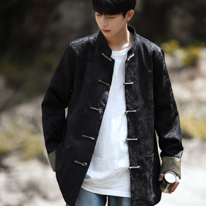 2024秋冬风男装提花盘扣中式唐装汉服夹克外套C229/Y764/P100图片