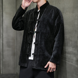 2024秋冬风男装盘扣复古中式唐装汉服夹克外套C229/Y782/P105，男装夹克，电商C229-1