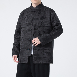 2024春夏新款风男装提花冰丝唐装汉服夹克外套C229-Y991-P100图片