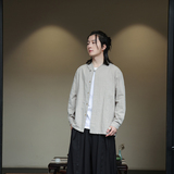 2024春夏风男装棉麻亚麻唐装汉服长袖衬衫衬衣C229-Y1007-P70，男装衬衫，电商C229-1