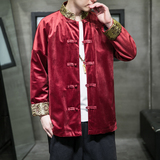 2024秋冬风男装撞色复古中式唐装汉服夹克外套C229/Y917/P80，男装夹克，电商C229-1