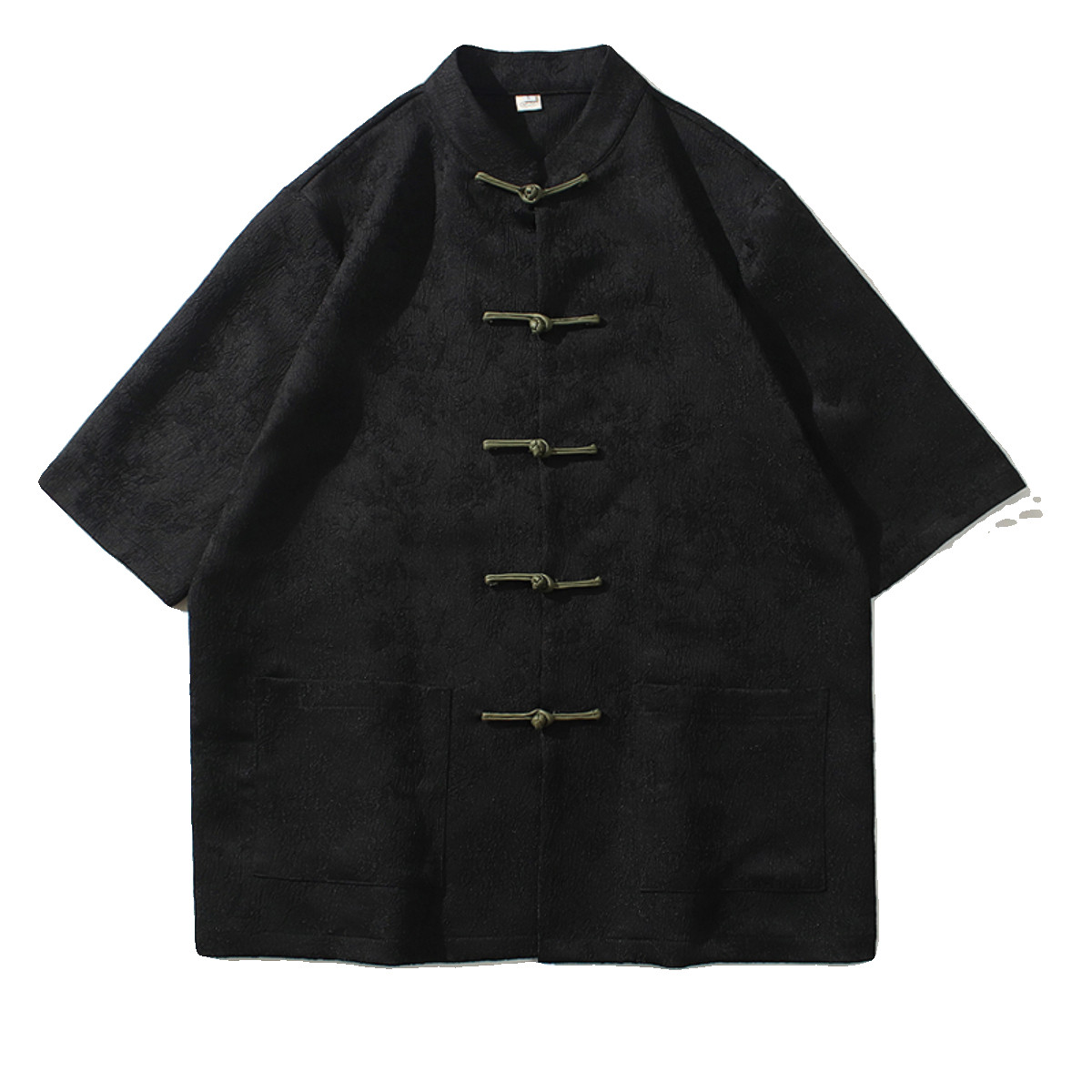 2024夏风男装提花唐装汉服短袖五分袖衬衫衬衣C229-Y996-P70,男装衬衫,电商C229-1