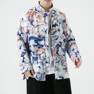 2024春夏新款风男装中式印花唐装汉服夹克外套C229/Y737/P90图片