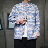 2024秋冬风男装复古盘扣中式唐装汉服夹克外套C229/Y770/P105，男装夹克，电商C229-1