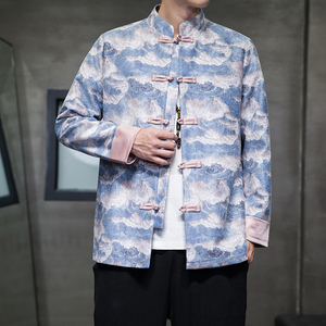 2024秋冬风男装复古盘扣中式唐装汉服夹克外套C229/Y770/P105图片