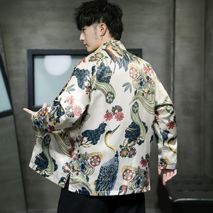 2024春夏风男装印花唐装复古盘扣汉服夹克外套C229/Y734/P90图片