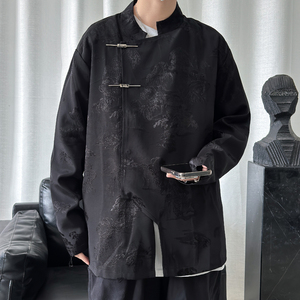 2024春夏风男装中式复古冰丝唐装汉服夹克外套C229-Y995-P100图片