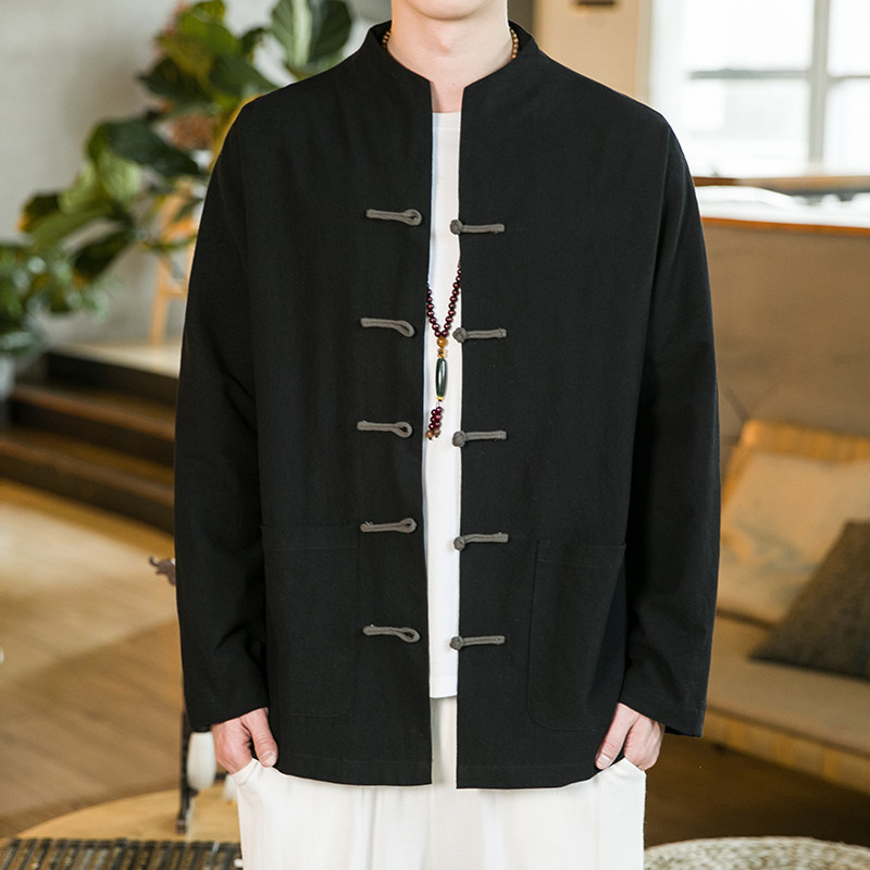 2024春夏风男装棉麻亚麻盘扣唐装汉服夹克外套C229/Y667/P85图片