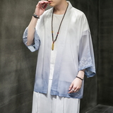 2024夏款风男装渐变风衣外套披风斗篷大码外套C229/Y609/P40，男装民族服装，电商C229-1