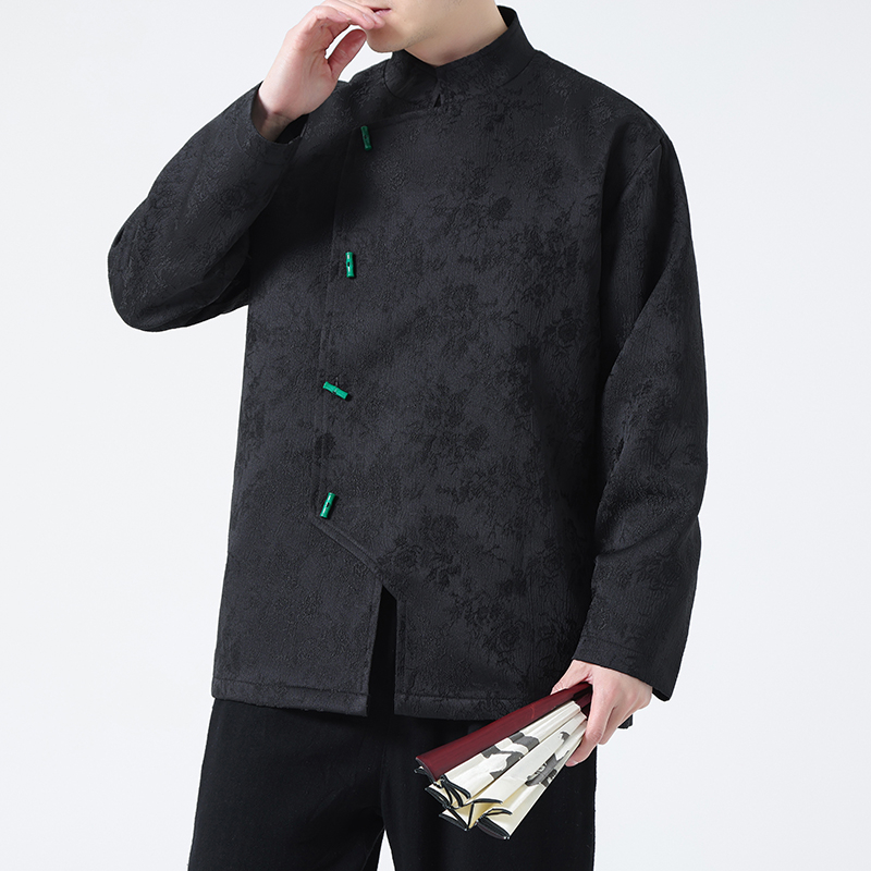 2024春夏新款风男装提花冰丝唐装汉服夹克外套C229-Y994-P100，男装夹克，电商C229-1