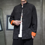 2024秋冬风男装冰丝复古中式唐装汉服夹克外套C229/Y772/P100，男装夹克，电商C229-1