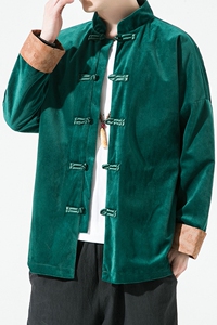 2024秋风男装丽丝绒夹克盘扣复古唐装汉服外套C229/Y910/P85图片