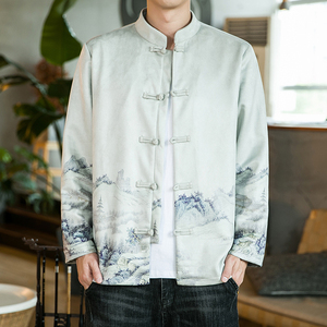 2024秋冬风男装鹿皮绒夹克外套唐装汉服C229/鹿皮绒合集/P105图片