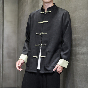 2024秋冬风男装盘扣复古中式唐装汉服夹克外套C229/Y776/P105图片