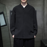 2024春夏风男装棉麻亚麻唐装汉服长袖衬衫衬衣C229-Y1007-P70，男装衬衫，电商C229-1