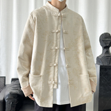 2024春风男装鹿皮绒复古中式唐装汉服夹克外套C229-Y757-P105，男装夹克，电商C229-1