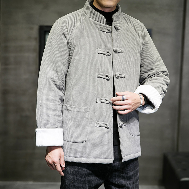 2024秋冬风男装灯芯绒唐装棉衣棉袄棉服大码C229/MY43/P140,男装棉衣,电商C229-1