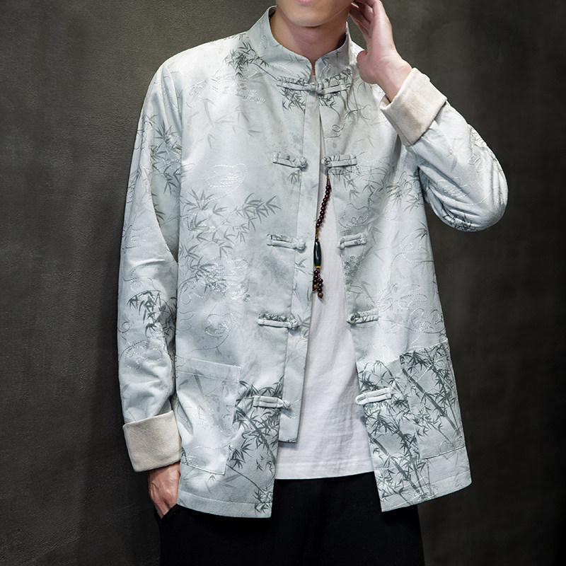 2024秋风男装鹿皮绒复古中式唐装汉服夹克外套C229/Y754/P105,男装夹克,电商C229-1