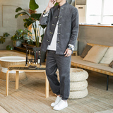 2024秋冬风男装灯芯绒拼接撞色套装两件套C229/TZ338/P115，男装休闲套装，电商C229-1