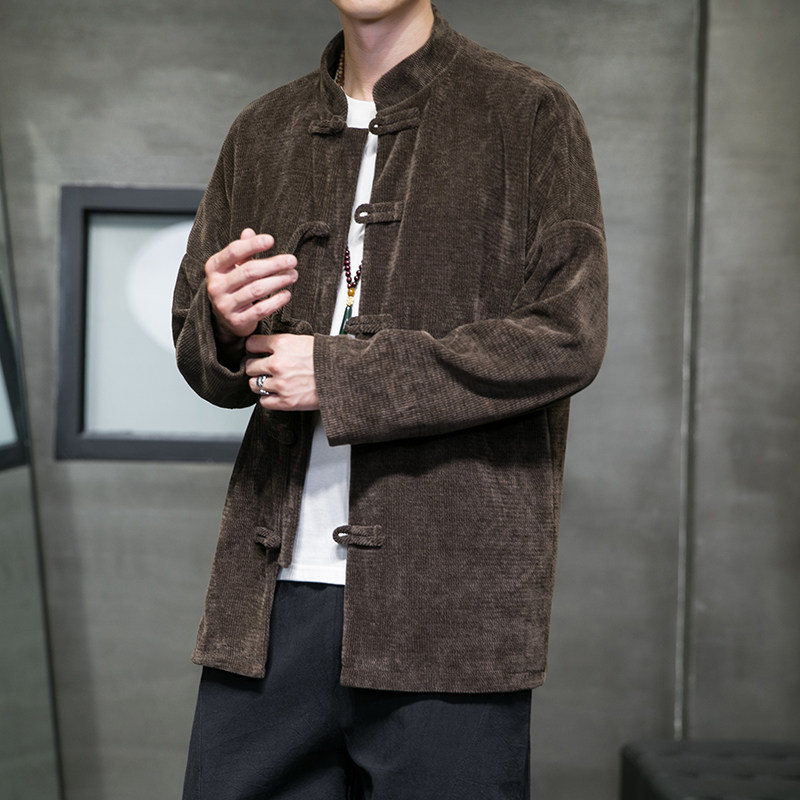 2024秋冬风男装盘扣复古中式唐装汉服夹克外套C229/Y782/P105,男装夹克,电商C229-1