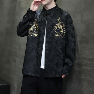2024春夏风男装刺绣唐装中式汉服长袖衬衫衬衣C229-Y1011-P80图片
