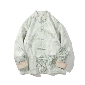 2024秋风男装鹿皮绒复古中式唐装汉服夹克外套C229/Y754/P105图片