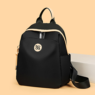 牛津布防水轻便双肩包女2024新款 大容量潮 小众设计感休闲背包时尚