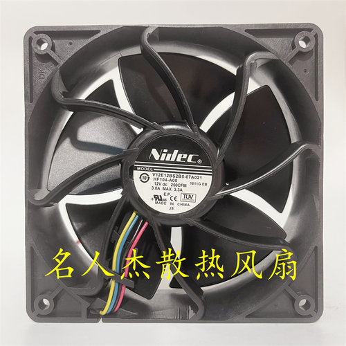 正品 NIDEC V12E12BS2B5-07A021 12038 12cm 12V 3.0A 服务器风扇
