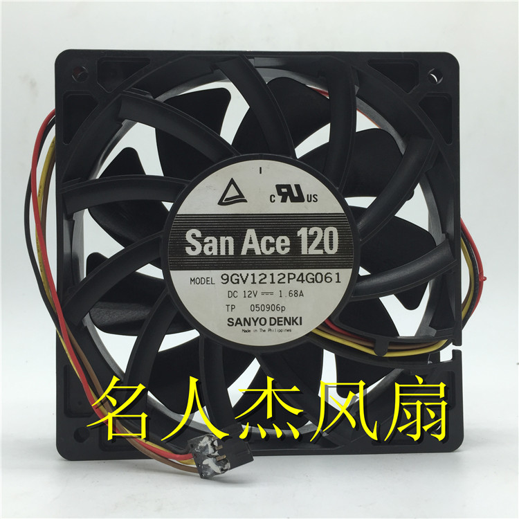 原装三洋Sanyo 12cm散热风扇9GV1212P4G061 12V 1.68A 12025