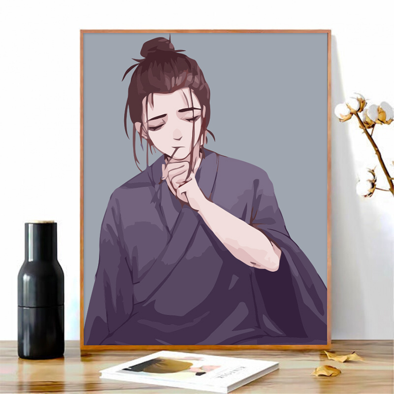 一人之下数字油画diy油画卡通动漫王也冯宝宝减压填色