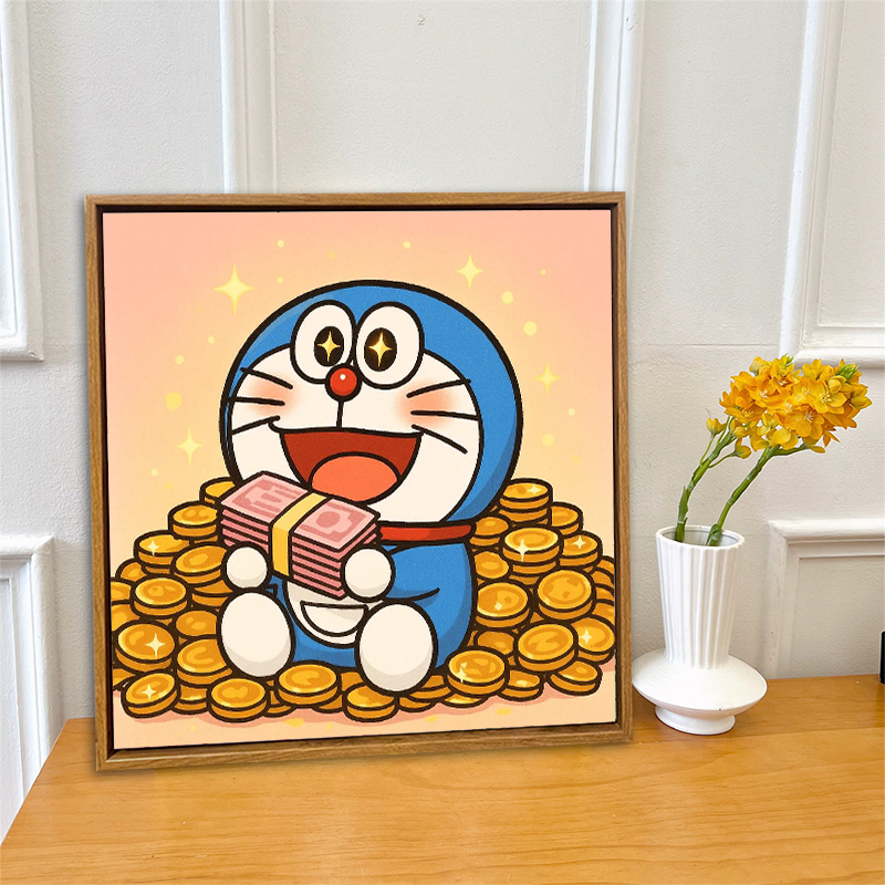 财源广进哆啦A梦可爱卡通diy